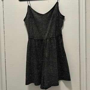 H&M sparkle pinstripe romper